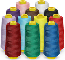 Serger Thread Cones, 1800 Yards Each Spool Overlock Thread, Polyesterthread 40S/
