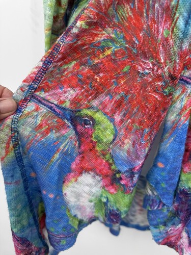 Leoma Lovegrove Strickjacke vorne offen Damen Med. Multicolor Hummybird Print - Bild 3 von 12