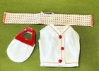 Vintage 1964 Mattel Barbie“ Crisp 'N COOL” #1604 Shirt, Scarf & Purse Red /White
