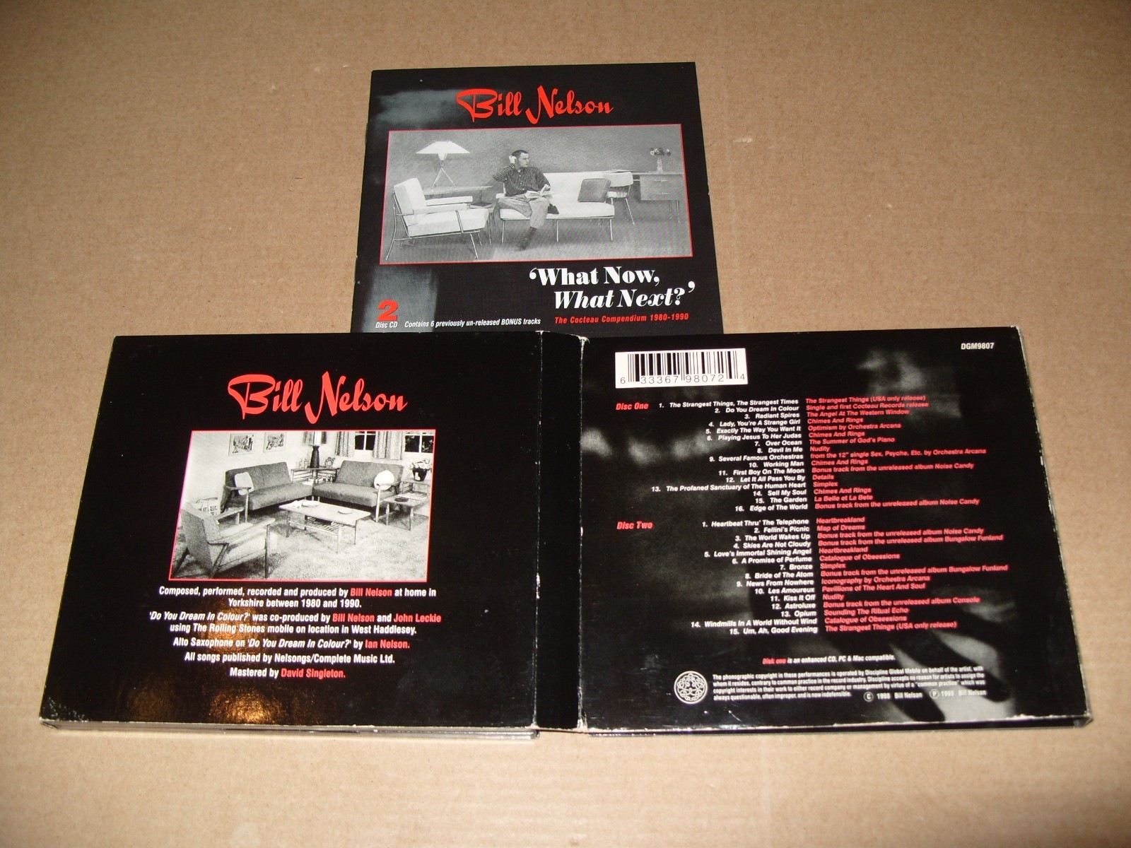 Bill Nelson –What Now, What Next? Cocteau Years Compendium 2 CD EX+/DIGIPAK VG+