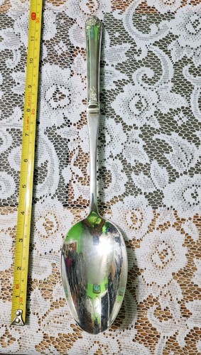 👍 c1950- STARLIGHT🌟 CUCCHIAIO DA PORTATA/INSALATA/CONDIMENTO/BASTING PLACCATO ARGENTO "12" - Foto 5 di 9