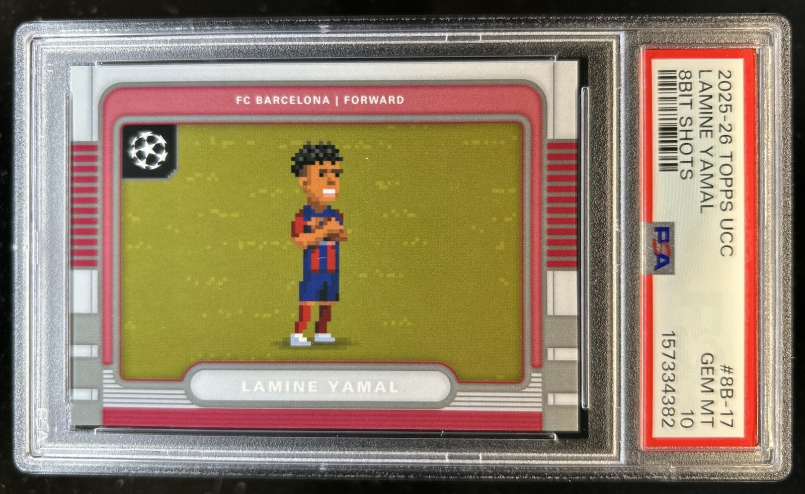 2025-26 Topps UEFA Lamine Yamal 8Bit Shots #8B-17 Barcelona PSA 10 GEM MINT