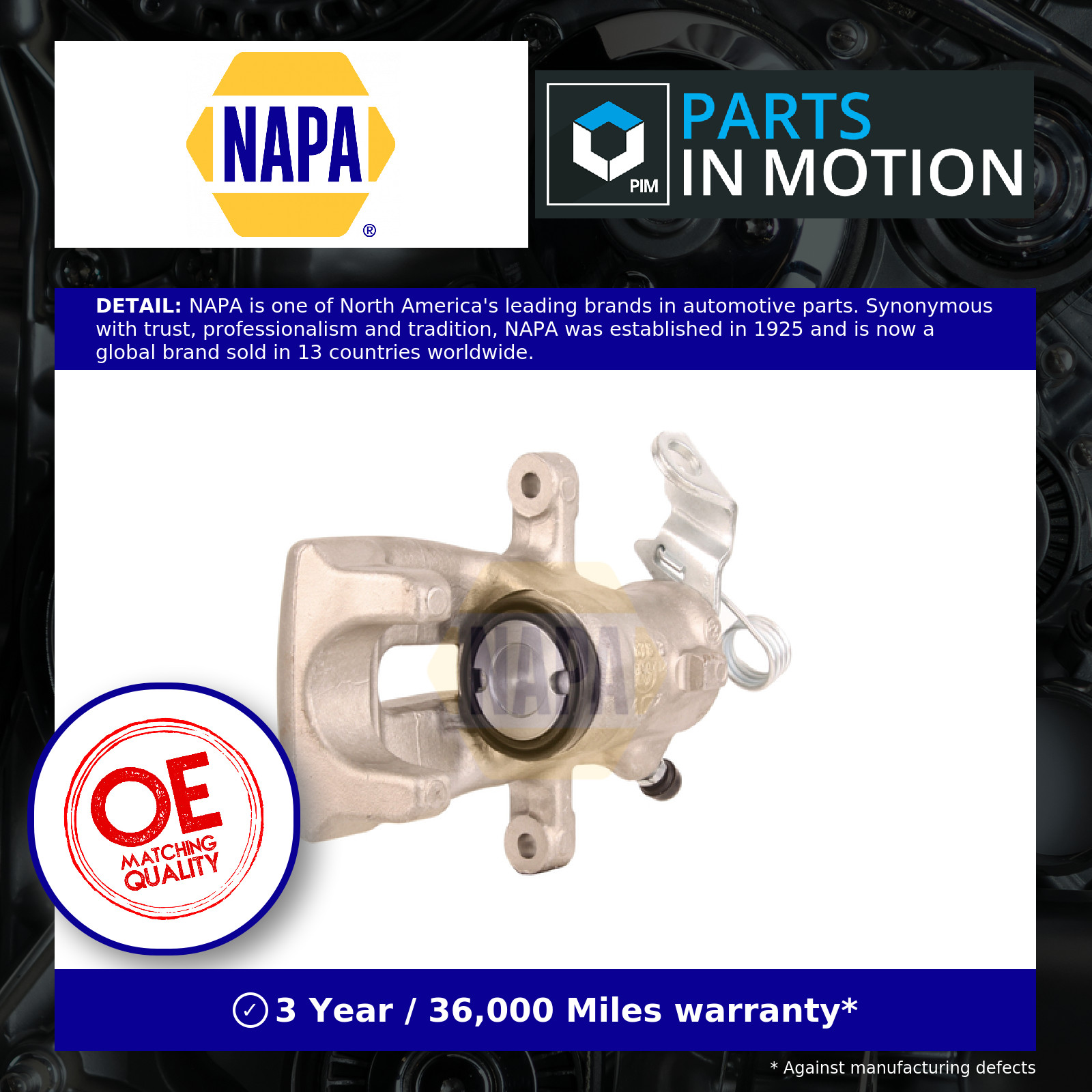 Brake Caliper Rear Left NCA1105 NAPA 1605078 1605116 1605119 1605971 5542275 New - Image 2