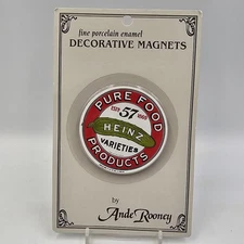 Ande Rooney Heinz Pure Food Products Magnet Kitchen Fridge Vintage 1990s Enamel