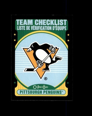 573 Pittsburgh Penguins Team Checklists 21-22 O-Pee-Chee Retro Black Border /100