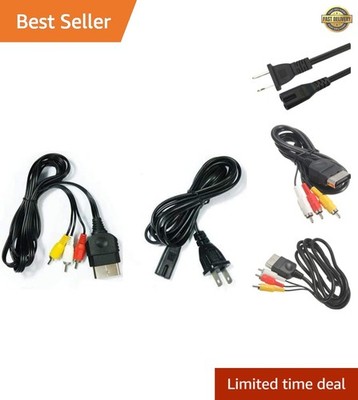 Versatile AV Cable and 120V AC Power Cord for Xbox - 6ft Connection Excellence
