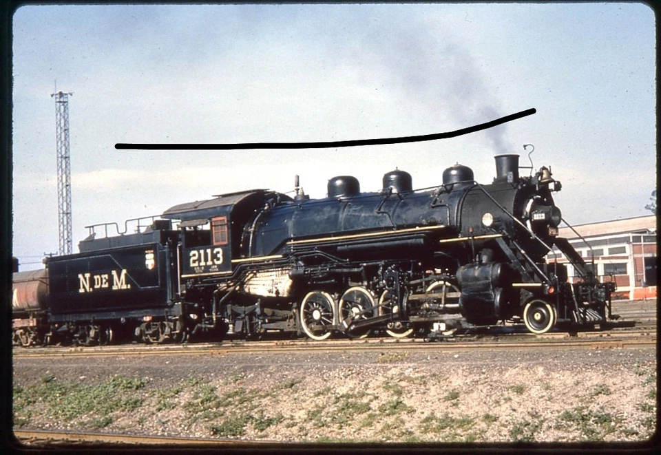 jj406 Duplicate Slides NdeM 2113 Steam 2-8-2 at Mexico City 7-14-62 - Image 1 of 1