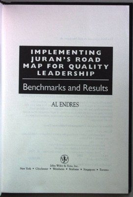 Implementing Juran's Road Map for Quality Leadership: Benchmarks and Results. En