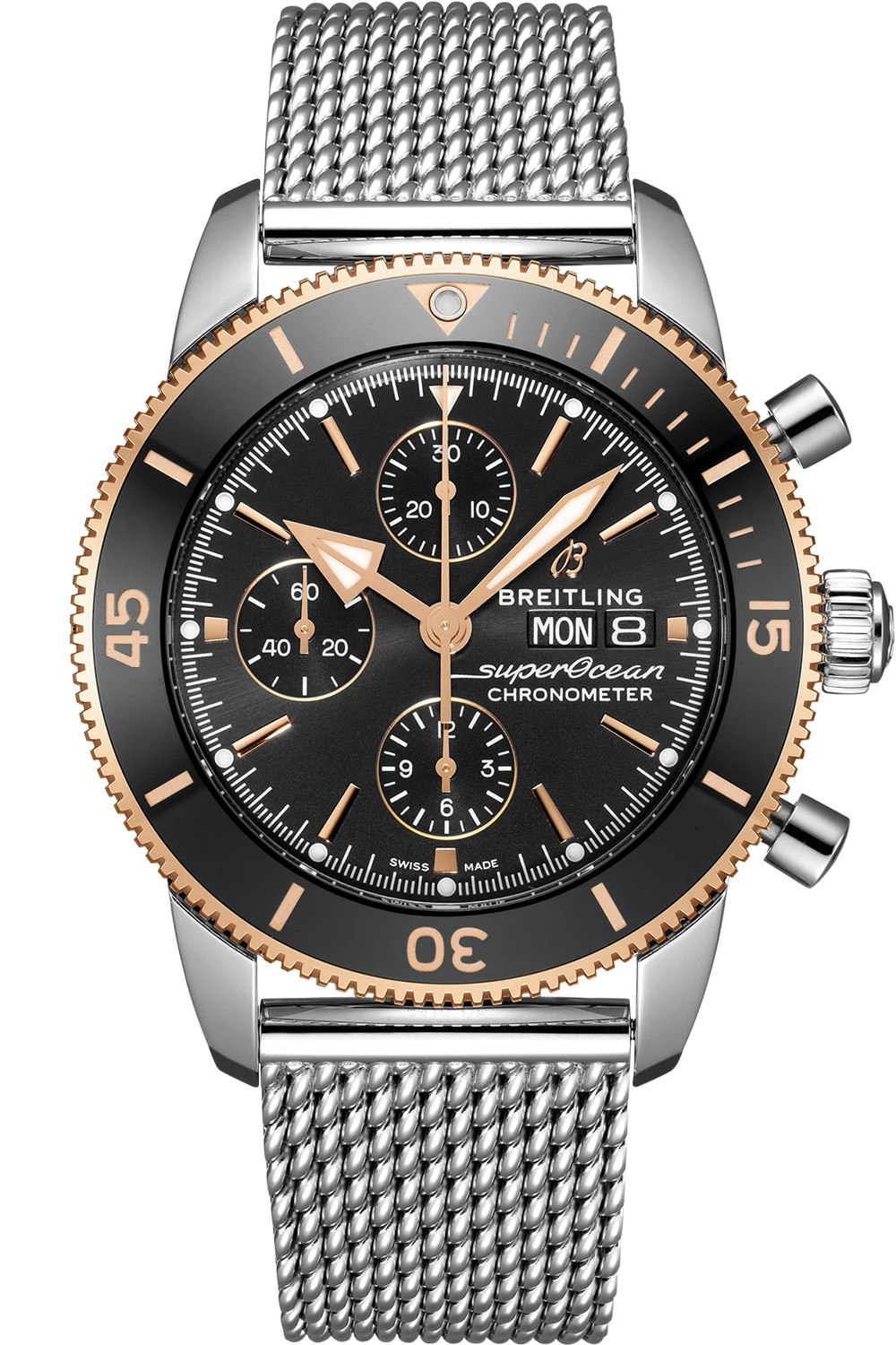 BREITLING U13313121B1A1 SUPEROCEAN HERITAGE II STEEL & GOLD CHR 44