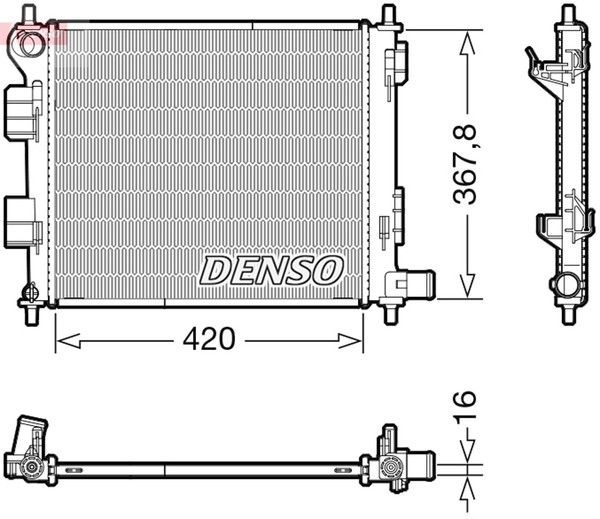 MotorküHler WasserküHler Denso DRM41022 FüR Hyundai I10 2 BA IA LPG-image