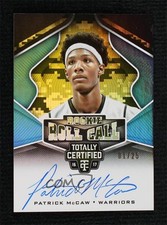 2016-17 Panini Totally Certified Rookie Roll Call Camo /25 Patrick McCaw Auto RC
