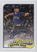 2024 Topps Series 1 1989 Topps Baseball Auto Bryan Woo #89BA-BWOO Auto 0wc9