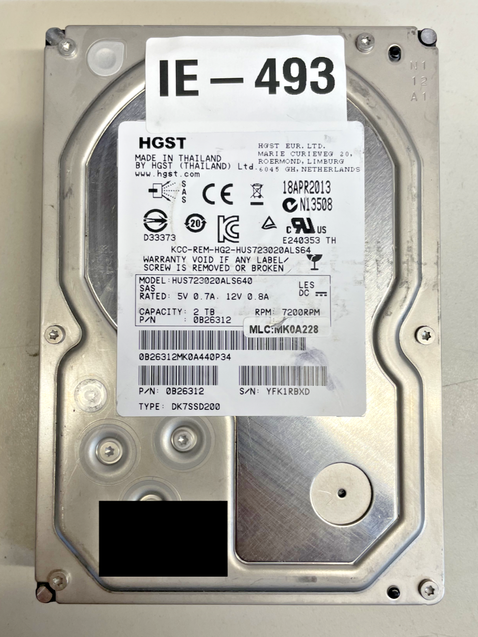 HGST HUS723020ALS640 2TB SAS 3.5"" 6Gbps 7.2K HDD 0B26312 (OFFERS WELCOME)