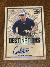 COBY MAYO 2020 Leaf Ultimate Draft Destinations Silver Spectrum AUTOGRAPH #1/15