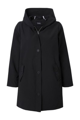 Ulla Popken große Größen Mantel 42+ schwarz HYPRAR Softshell Mantel Kapuze