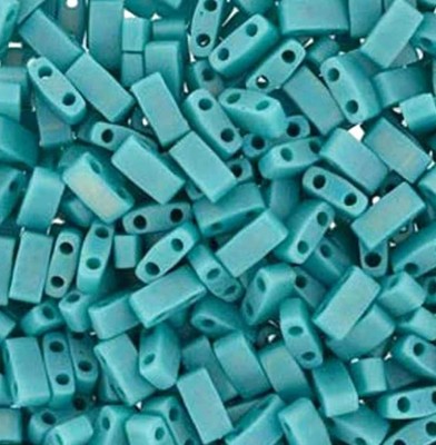 Miyuki Tila BEADS Half Cut 2-hole Turquoise Blue 7.8 grams