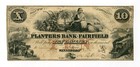 1854 $10 The Planters Bank of Fairfield - Winnsboro', SOUTH CAROLINA Note — photo 1