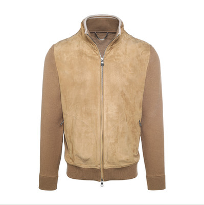 FIORONI Herren Bomber Camel Größe 48 UVP 2040£