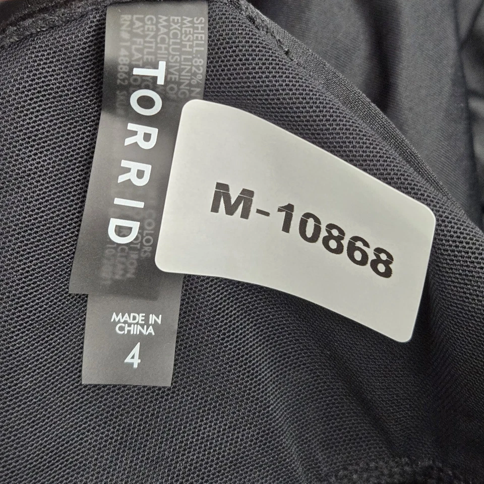 Купальный костюм женский Torrid 4 черный нейлон спандекс купальник кружевной без рукавов - Изображение 2 из 4