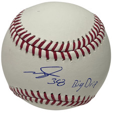 Tylor Megill Signed Autographed ROMLB Baseball w/ Big Drip NY Mets LSCM COA