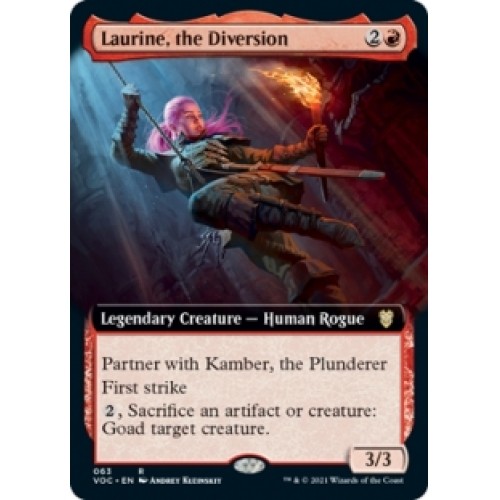 mtg red goad cards Laurine, the Diversion (extended art)