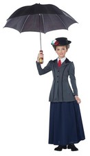California Costumes girls English Nanny Large Gray/Navy