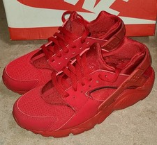 NIKE HUARACHE RUN GS TRIPLE RED Size 6Y New In Box