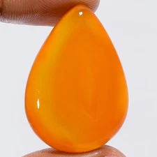 100% Natural Carnelian Pear Shape Cabochon Gemstone 44.5 Ct. 33X23X5 mm EE-51271