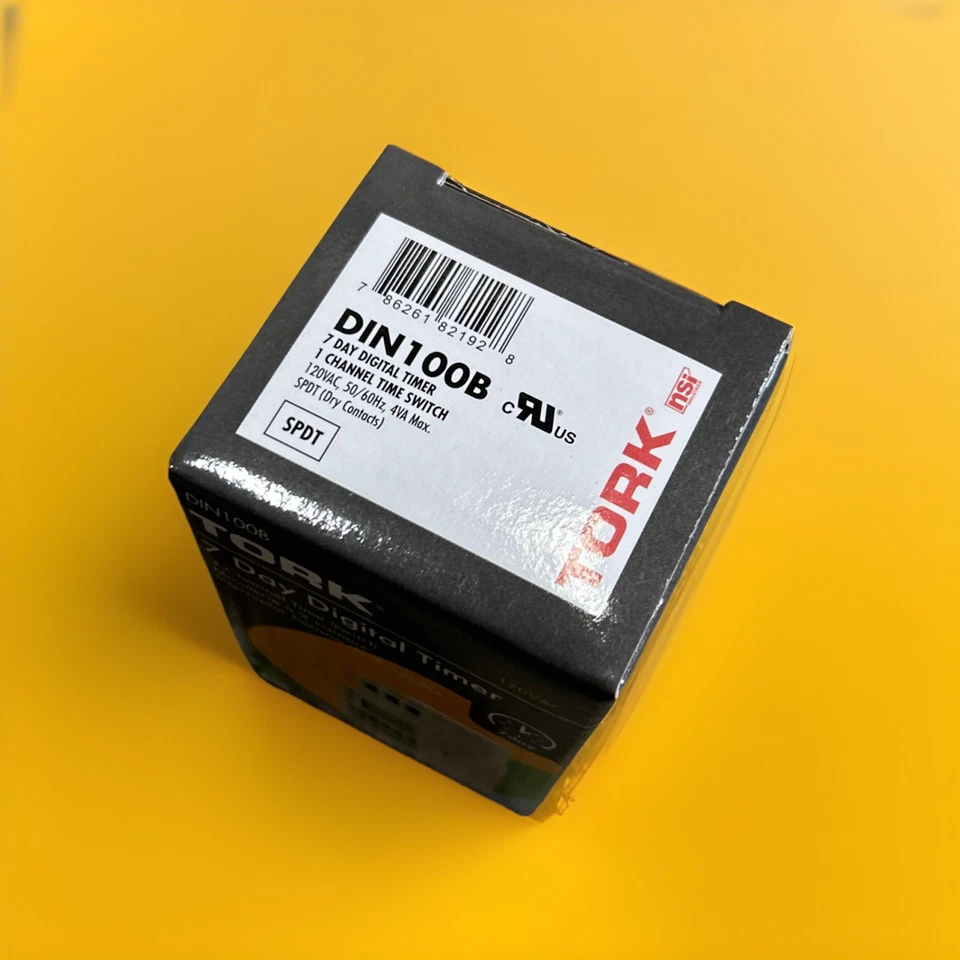 🔥(AN) ***QTY 1*** Tork DIN100B Digital 7-Day Timer 1 Channel DIN Rail Mount SPD - Image 3 of 4