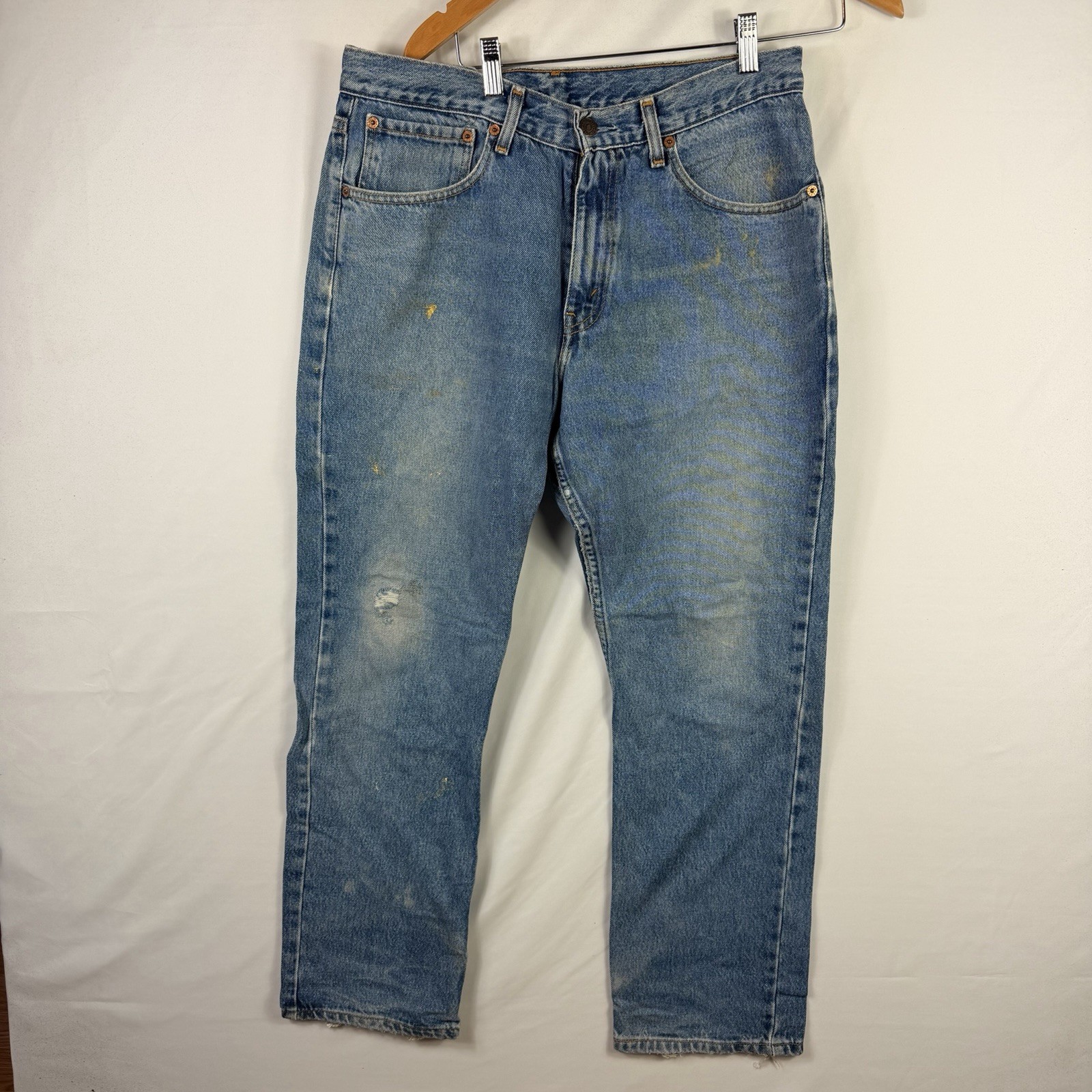 Levi's 581 06 Jeans Men's 34x30 Regular Fit Blue Medium Wash Denim 90s Vintage