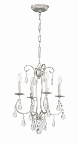 Crystorama Ashton 16" Wide 4-Light Traditional Olde Silver Chandelier - Picture 4 of 8