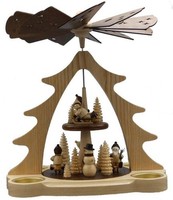 Pyramide Winterkinder 26Cm NEU Teelichtpyramide Tischpyramide Weihnachtspyramide