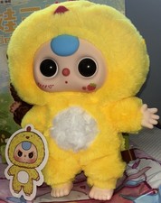 Nuevo Auténtico Bebé Tres 400% Animal Serie Peluche Amarillo Tarjeta de Pollito y en Caja NUEVO
