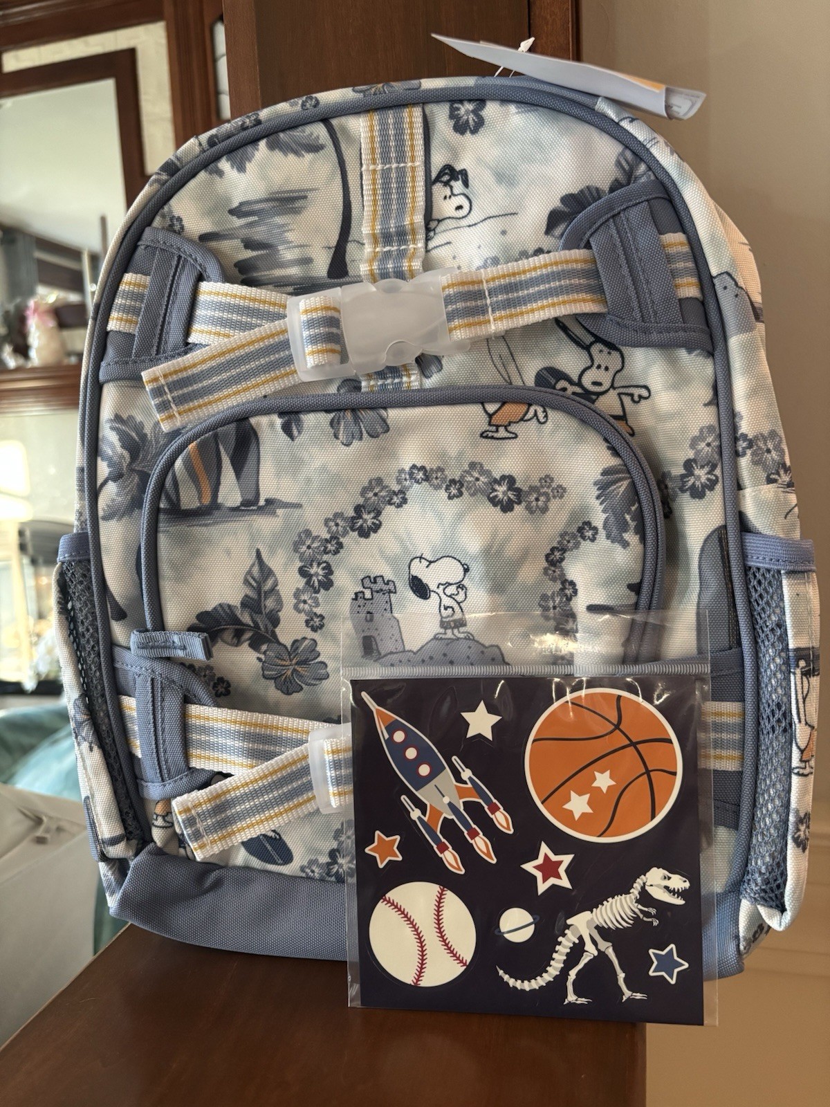 PONY Zaino Pottery Barn scuola SNOOPY Disney arachidi spiaggia borsa da viaggio pre k bambini.