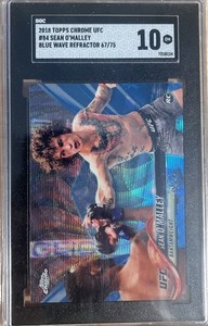 /75 Sean O'Malley Rookie SGC 10 2018 Topps Chrome UFC #84 Blue Wave