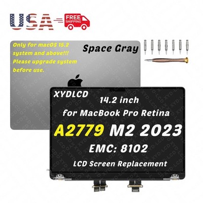 14'' for MacBook Pro A2779 2023 EMC 8102 MPHG3LL/A MPHH3LL/A LCD Screen Assembly.