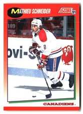 1991-92 Score Canadian English #105 Mathieu Schneider