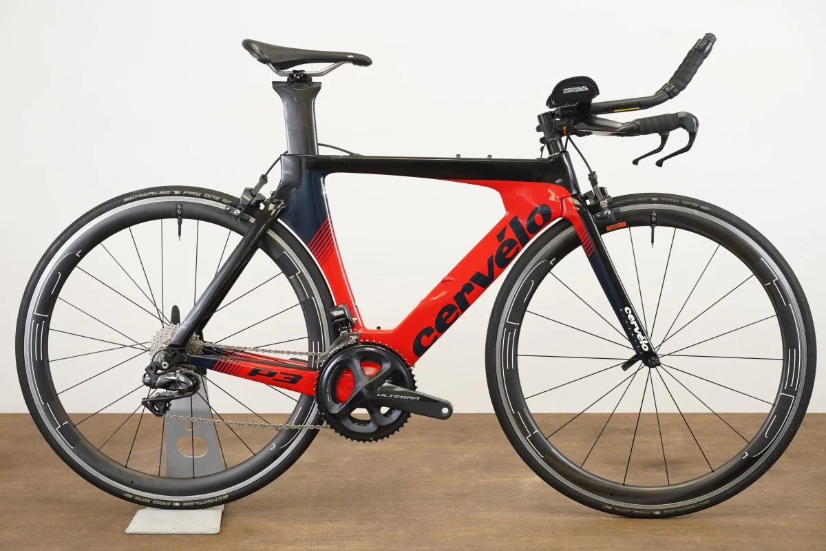 2019 48cm Cervelo P3 Ultegra R8050 Di2 HED Carbon TT Triathlon Rim Brake Bike