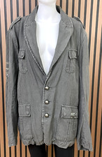 Vintage Diesel Blue Panthers Men's XL Gray Jacket Vintage Military Y2k Button