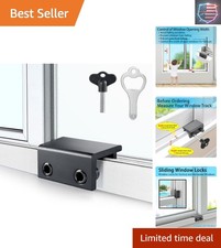 Window Locks,4 Pack Sliding Window Locks with Key for Vertical Horizontal S...