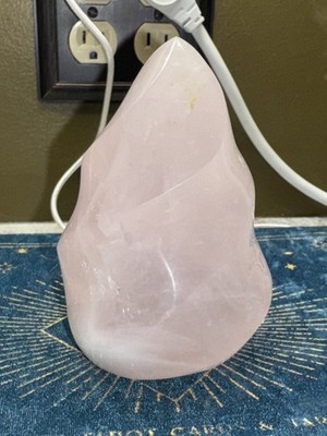 Rose Quartz Crystal Flame/Free-form - HuGE! 1 Lb 4.2 Oz