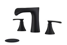 Handle 8inch Waterfall Bathroom Faucet Black, Waterfall Faucet, Widespread Ba...