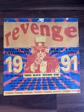 Revenge Rave Flyer , A4 ish, 1991