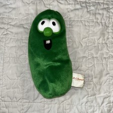 Vintage Big Idea C R Gibson Veggie Tales Larry the Cucumber 8 inch Bean Plush