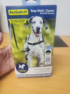 PetSafe Easy Walk No-Pull Harness X-Large Black/Silver (90lbs+, Girth 32''-49'')