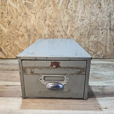 Aktenschrank Veteran Serie Vintage grau Metall Index 