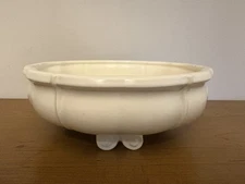 Franciscan Tropico pttn Chinese-inspired ivory satin low console Bowl 1930's CMB