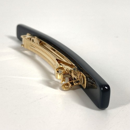 MIUMIU logo hair accessory Barrette Plastic Black/White - Picture 4 of 11