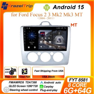  for Ford Focus 2 3 Mk2 Mk3 MT 2004 - 2011 Car Radio 8 Core 64GB Android Carplay
