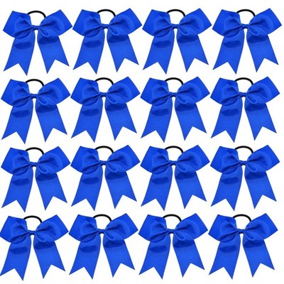 16 Pcs 6 Inch Cheer Bows For Girls Cheerleading Handmade Hair Bows Grosgrain ...